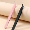 1pc Black False Eyelash Tweezers Eyelash Tool Clip Eyelash Trim Eyelash Graft Eyelash Clip High Precision Flowering Tweezers
