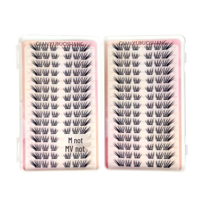 Large Capacity Mascara Book: Mixed Pack of Thin False Eyelash Strips & Individual Clusters for a Natural Look.