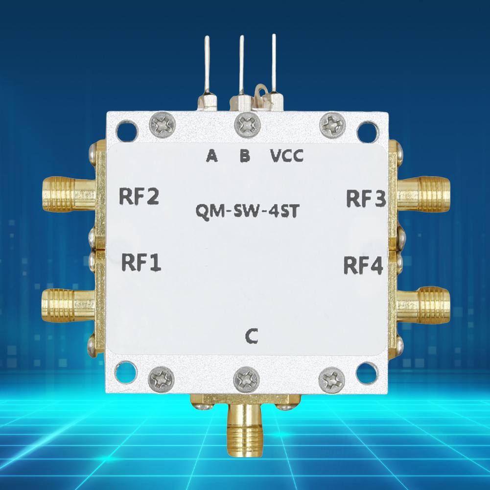 0.1-6GHz Throw Switch 1 To 4 All Four Microwave Electronic Switches Band Switching Control Microwave Signal Channel