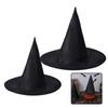 3pcs/set Halloween Witch Hat Black Folds Wizard Hats Halloween Decorations Masquerade Party Carnival Costume Cosplay Props TMZ