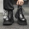 Thick-soled six-hole short tube heightening low-top Martin boots men's versatile retro British spring and autumn ins single boots 70044-J