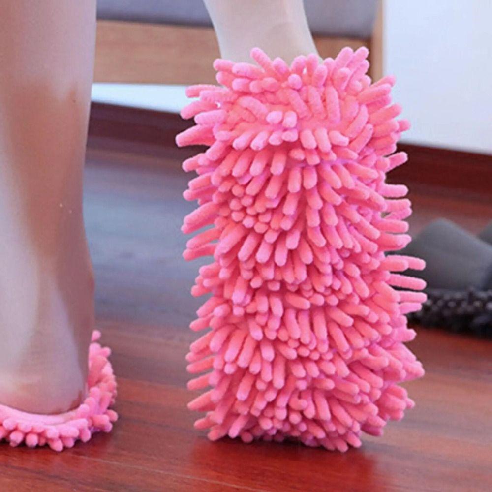 Washable Mopping Shoes Microfiber Cleaning Slippers Home Shoes Wiping Slippers  Dust Dirt
