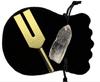 [Authentic BIOSONICS Product] BIOSONICS Gold Tuner, Golden Tuning Fork, Angel's Door, 4096hz, Purification, Healing (Natural Quartz Crystal Point,