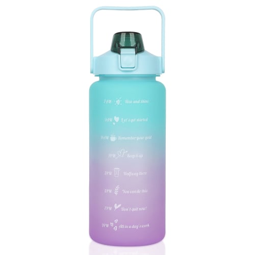 QuiExact 2-Liter Water Bottle, Cold and Heat Resistant, Large Capacity, Ultra-Lightweight, Leak-Proof, Portable, for Outdoor Activities, Sports, Campi