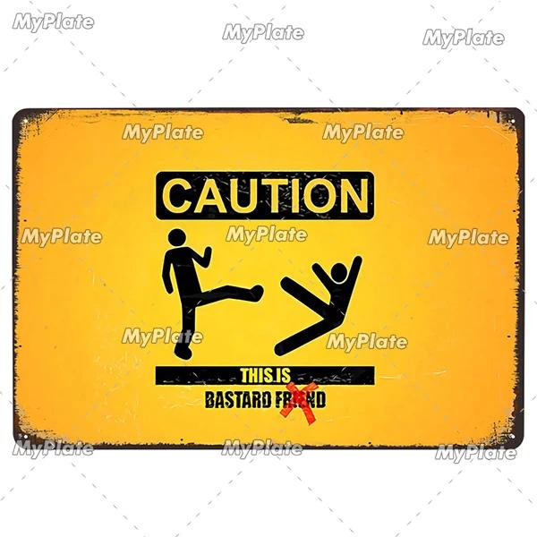 ATTENTION Sign Vintage Metal Sign Tin Sign Vintage  Decoration Plaque Home Wall Decor Bar Sign Home Decor Poster Custom