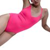 Nike Essentialist Swoosh V-Neck Solid Color Comfortable One-Piece Swimsuit Women swimsuit Bright-Pink NESSF232-678