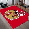 San Francisco 49ers Flanell bedruckter Teppich, Heim-Sofadekoration für Wohnzimmer & Schlafzimmer, Rutschfeste Spiel-Flanell-Fußmatte für Spielzimmer