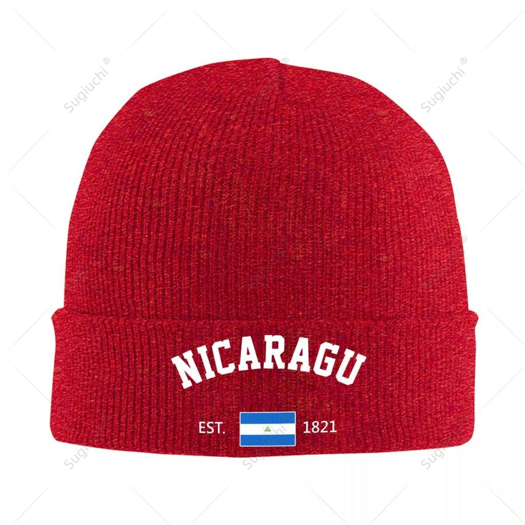 Knitted Hat Unisex Nicaragua EST Independence Day For Unisex Women Boys Winter Autumn Beanie Cap Warm Bonnet