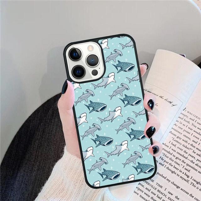 Ocean Whale Shark Swimming Coque Shell For iPhone 17 Air 15 16 14 13 12 Pro Max 11 Pro Max Plus Phone Case Cover