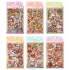 6packs/1lot Kawaii Scrapbook Stickers Happiness Guide  Junk Journal Gold Planner Stationery Sticker Planner Decorative