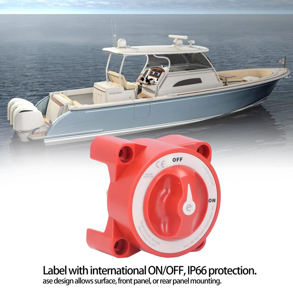 KIMISS Blue Sea Switch, 350A Switch 48VDC Knob Type Single Circuit Power