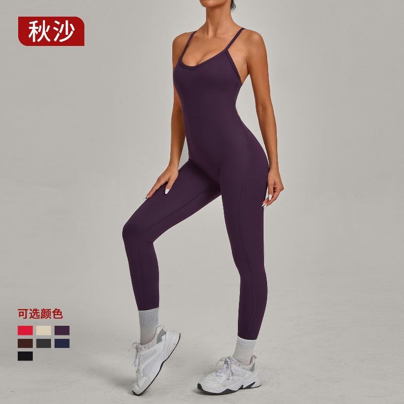 Mergansa Chicken Heart Collar Adjustable Button onesie Cross Waist Hip Lift Sports Yoga Tights