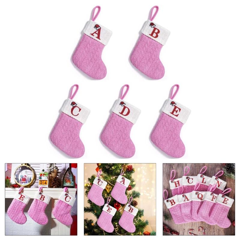 Stylish Santa and Snowmans Christmas Stocking Charm Warmth Knitting Holiday Decoration Portable Accessory for Gifting