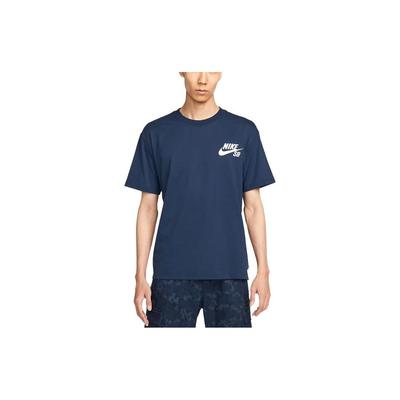 Męska koszulka z krótkim rękawem do skateboardingu z nadrukiem logo SB, granatowa, DC7818-411