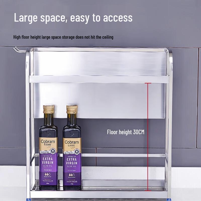 40CM Stainless Steel Kitchen Spice Rack