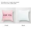 Nordisch Rosa Mädchen Geometrie Polyester Plüsch Kissenbezug Buchstaben Rosa Feder Superweich Dick Sofa Kissen Kissenbezug Heimdeko