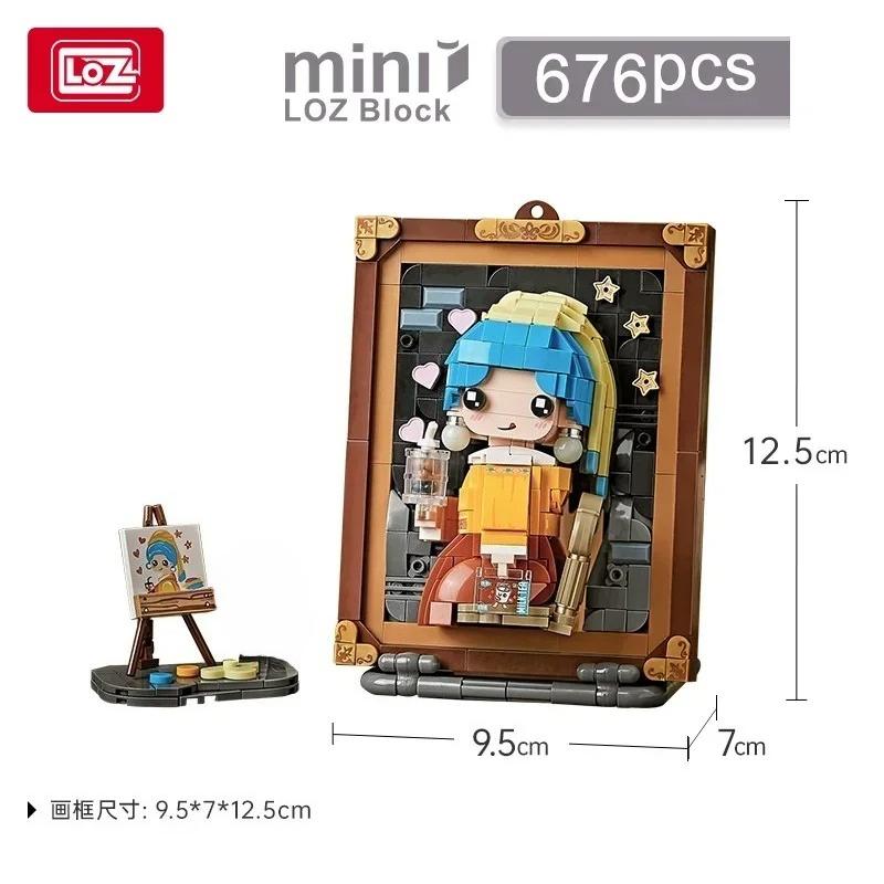 Loz Blocks Fun Creative 3D Painting Cat Educational Building Bricks Art Toys For Girl Present New Year Gift Christmas Santa