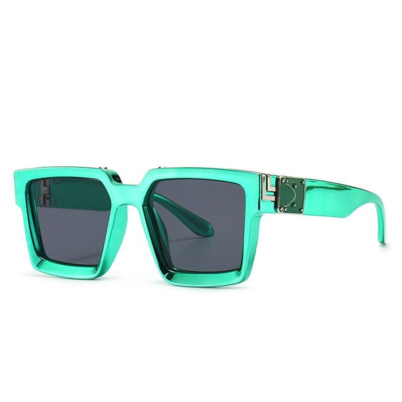 SHAUNA Ins Popular Fashion Square Colorful Sunglasses Women Retro Brand Designer Mirror Eyewear Shades UV400 Men Sun Glasses