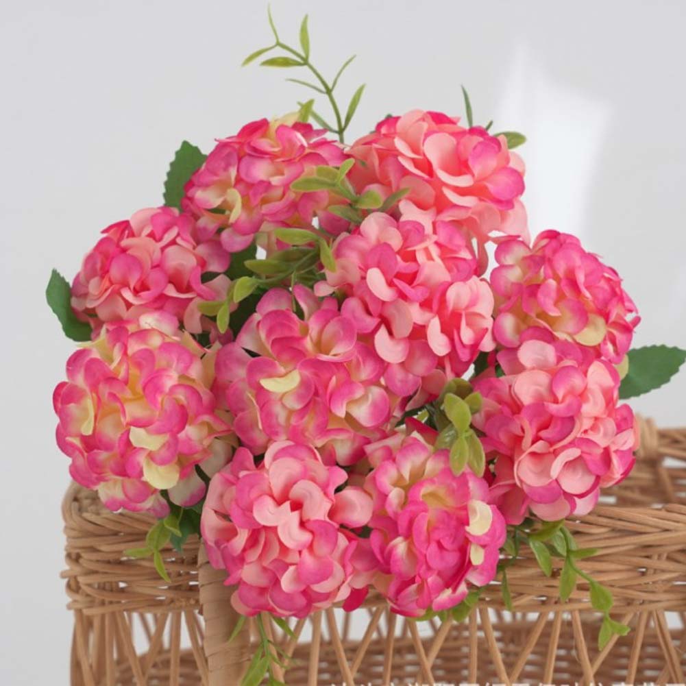 Artificial Hydrangea Silk Flower Bouquet Fading Resistant