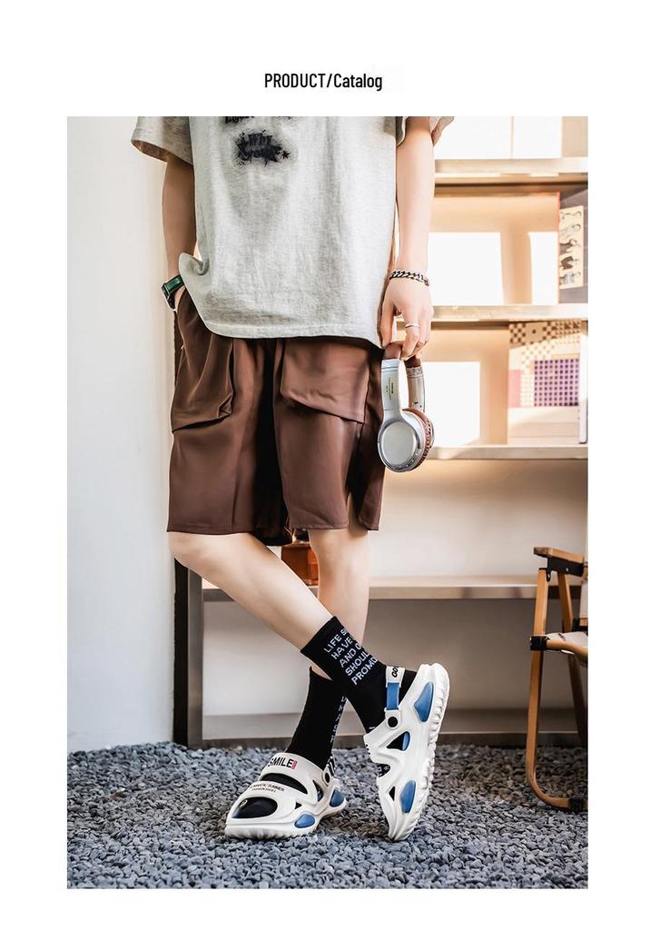 Men's Summer Sandals for Senior Students: Versatile, Soft Bottom, Outdoor & Driving Wear, Dual-Use Sandals & Slippers.