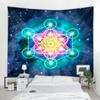 Sacred Geometry Tapestry Bohemian Hippie Mandala Tapestry Meditation Theme Tapestries Witchcraft Astrology Pattern Wall Hanging
