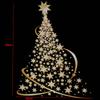 Golden Xmas Decals Creative Wallpaper Home Decoration Decor Mural  Gift