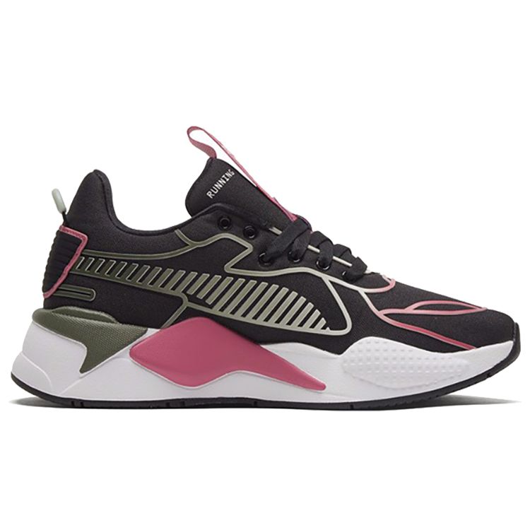 Puma Rs-X Fabric Tpu Fade Sports Trend Shock Absorption Durable Low-Top Lifestyle Shoes Women sneaker Black Pink White 374114-01