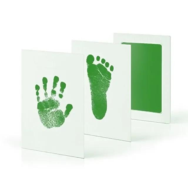 Nyfødt baby DIY Hånd- og fotavtrykksett Blekkputer Fotoramme Håndavtrykk Småbarn Suvenirtilbehør Sikker Rengjør Baby Shower Gave