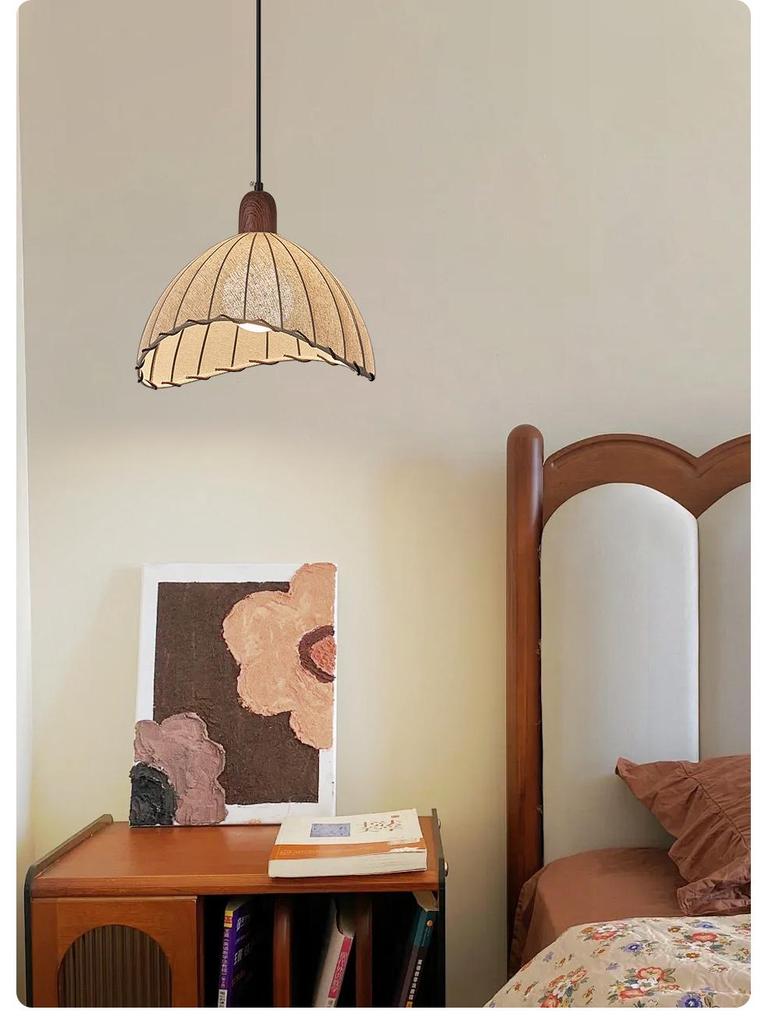 French Vintage Double Head Pendant Light - Retro Wabi-Sabi Style for Dining, Bedroom, or Study
