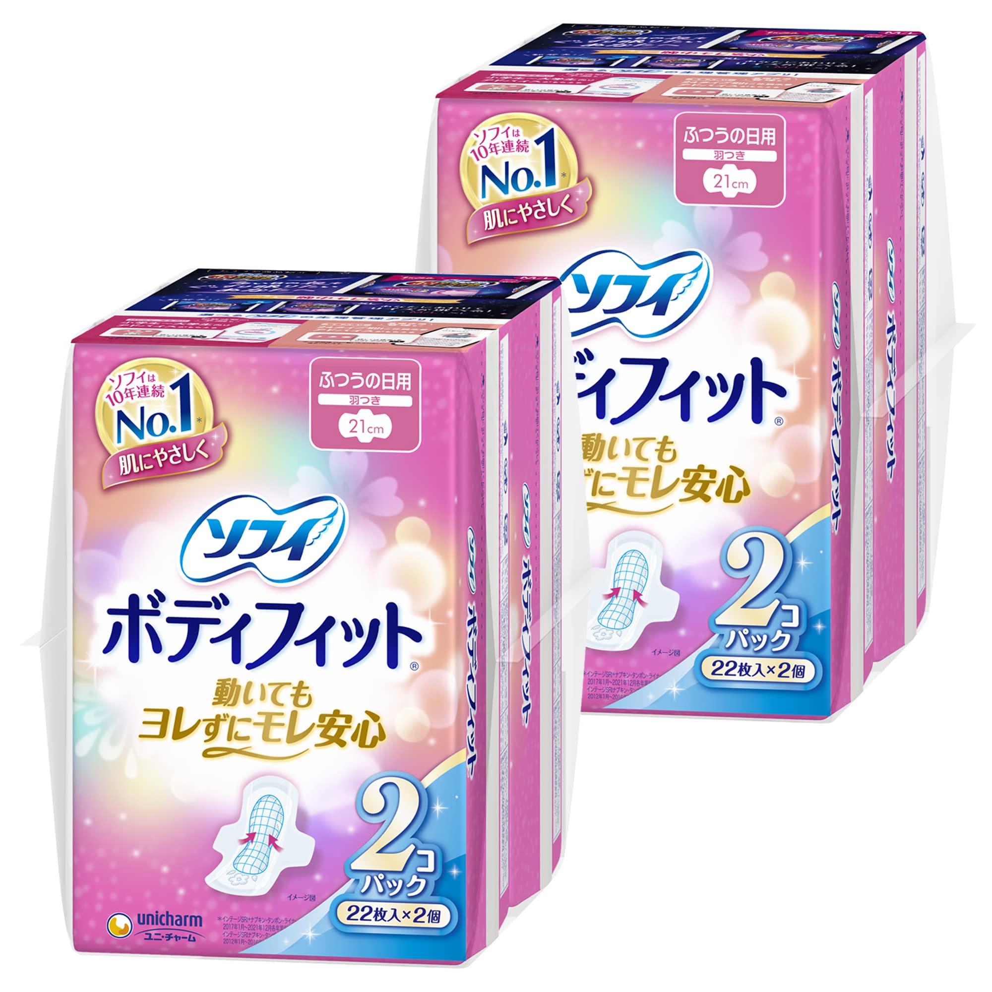 

Sofy Body Normal Daily With 22 Pieces x 4 Packs [Bulk Purchase] Fit, Use, Wings, 21cm, (unicharm Sofy)
