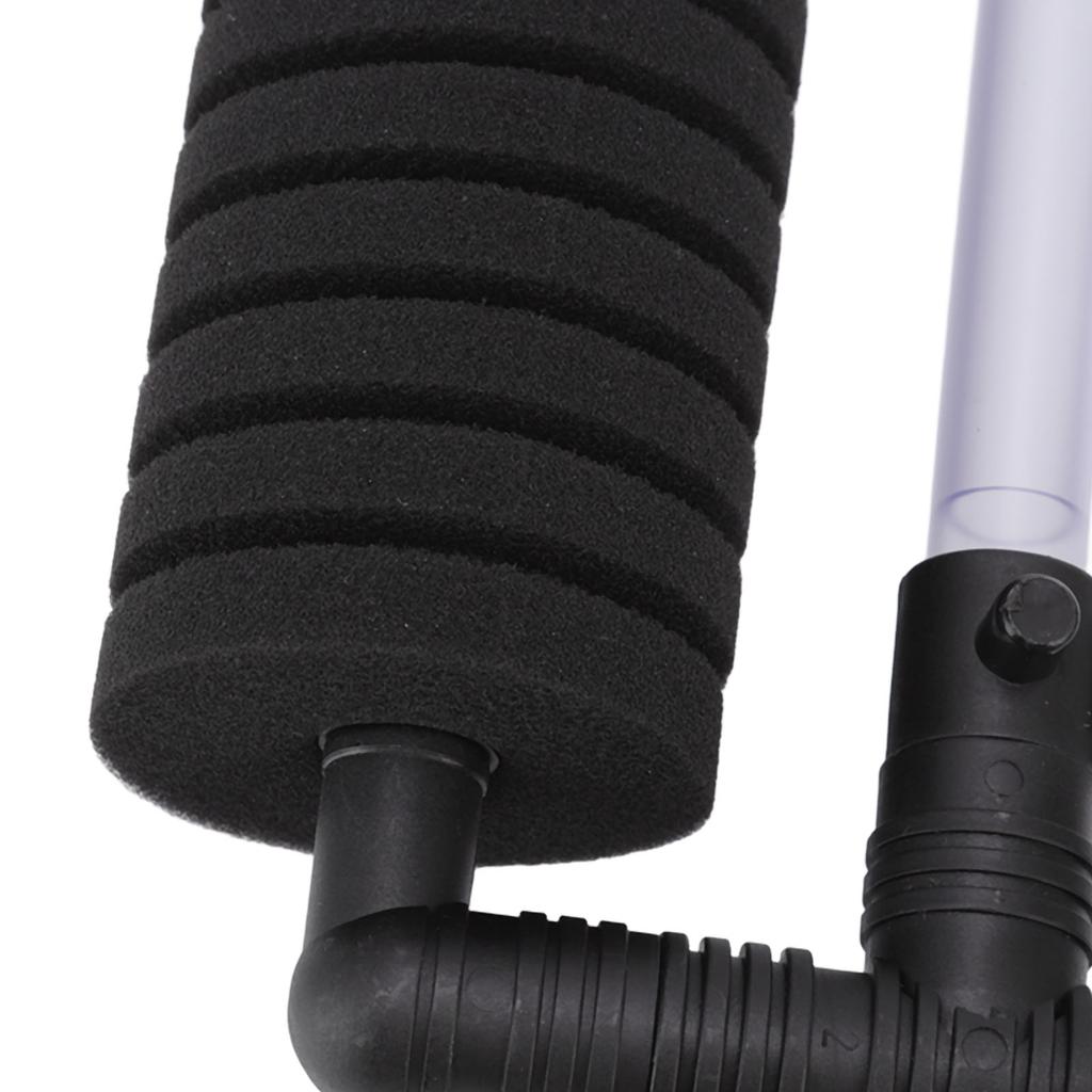 Aquarium Sponge Filter Quiet Double Submersible Foam Filter for   and   Fish  