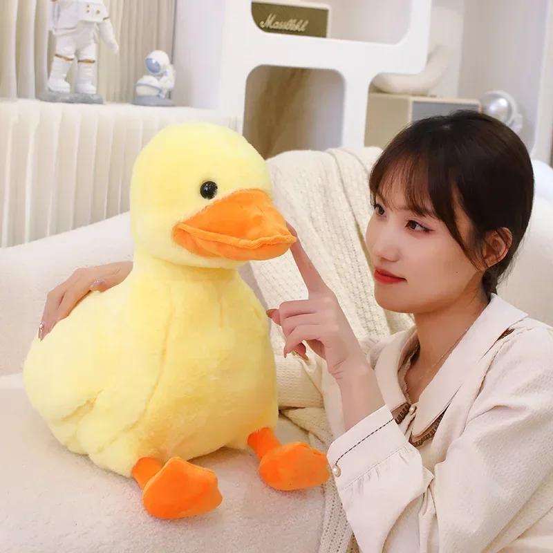 Simulation Small Yellow Duck Kawaii Wild Green Duck Plush Toys Cartoon Stuffed Animals Dolls Soft Throw Pillow Toys Room Decor