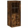 Sideboards with LED Lighting 3 pcs Smoked Oak Wood Based Material