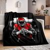 1pc Red Rugby Player Blanket, Lightweight Flannel Throw Blanket for Sofa, Bed, Travel, Camping, Living Room, Office, Couch, Chair, and Bed