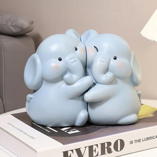 1 წყვილი Hug Duck Book End Cartoon მოცურების საწინააღმდეგო Heavy Duty Resin Craft Home Office Desktop Book Stopper Holder ცხოველთა ორნამენტი ფიგურა ფიგურა ქანდაკება