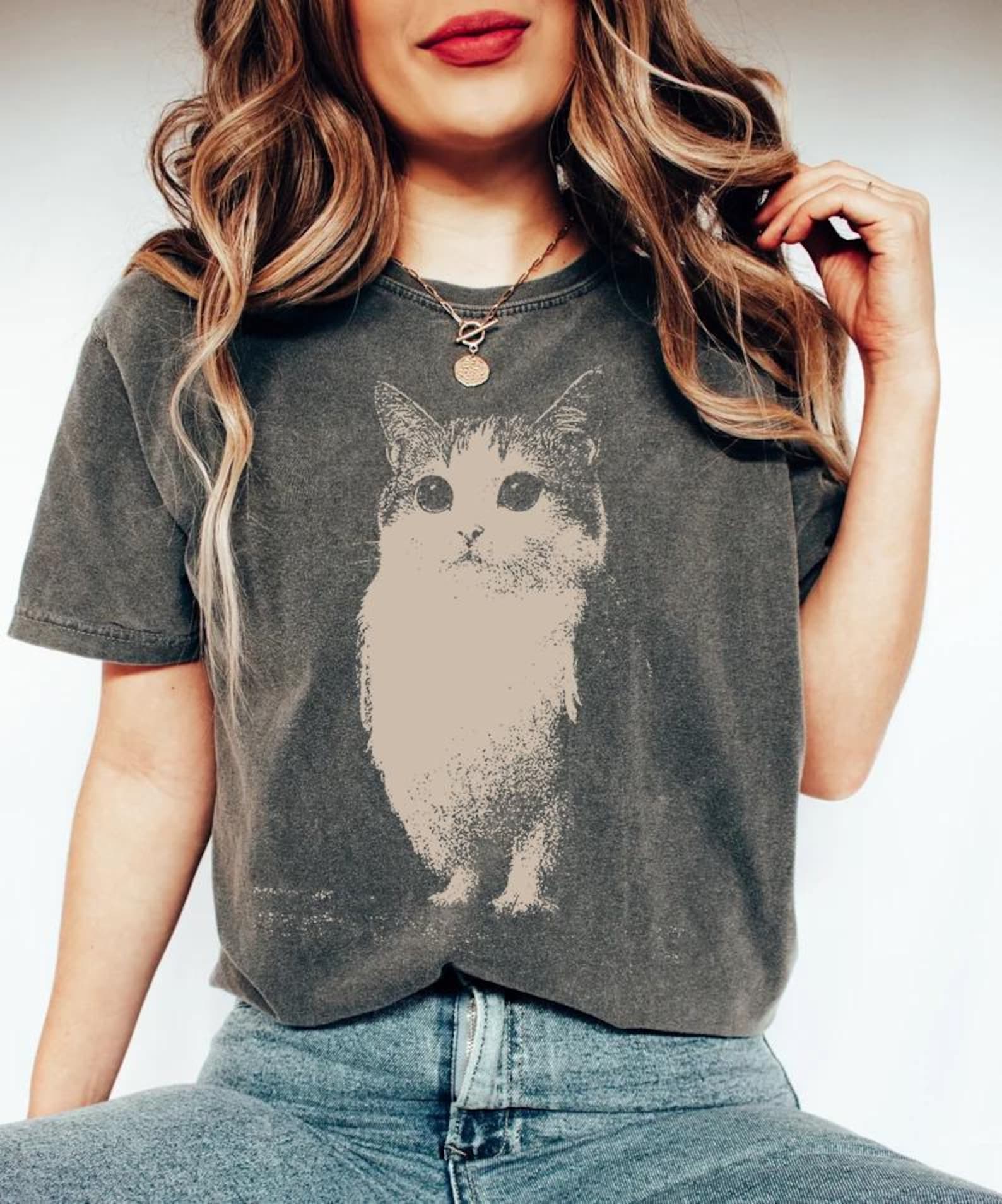 Meowl Cat Vintage T Shirt, Funny Y2k Cat Owl Meme Tshirt, Oddly Specific T-Shirt 3XL