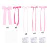 41Pcs Large Pink Ribbon Bow Decoration Fabric Party Ornament for Wedding Birthday Christmas Indoor Outdoor Hanging Decor for Walls Windows Gardens