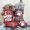 1pc Dog Christmas Ornaments Socks Pendants XMAS Fur Collar Lattice Socks Christmas Tree Decorations Navidad  Wholesale