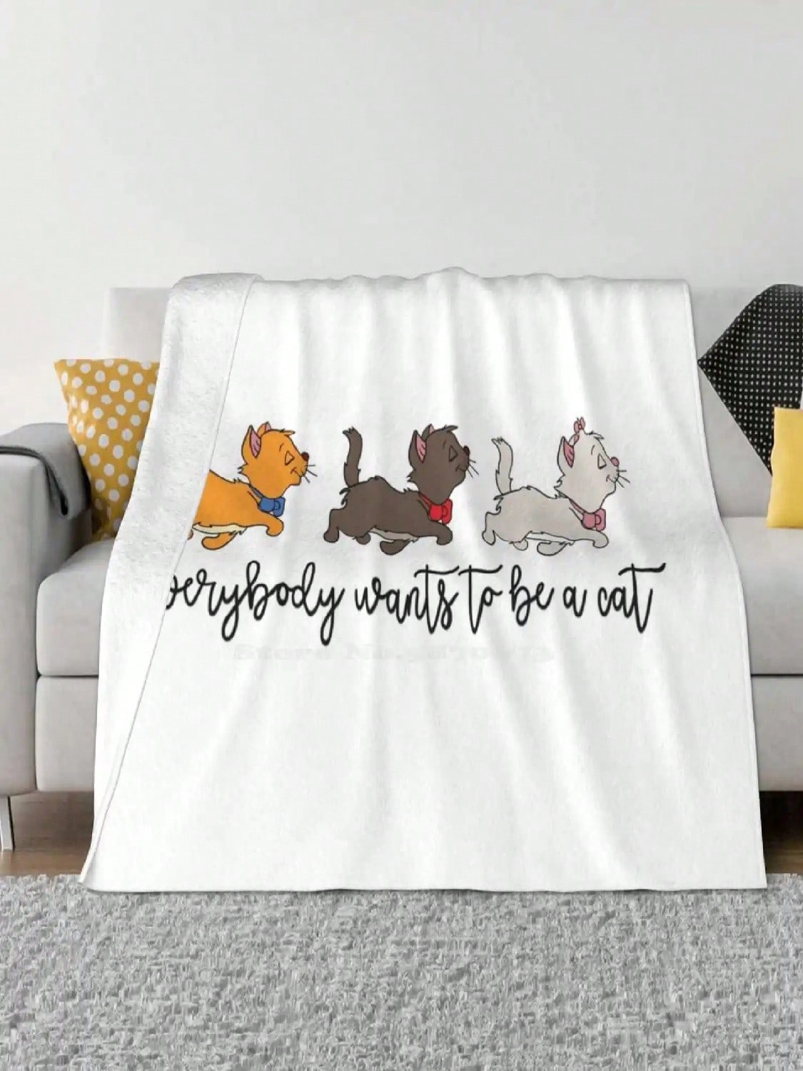 Everybody Wants To Be A Cat Top Quality Comfortable Bed Sofa Soft Blanket Kittens Everybody Wants To Be A Cat Marie 75X95CM