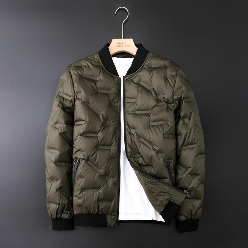 Outdoor High-quality Fitness Running High-quality Laminated Feather Jacket Comfortable and Breathable Men's Warm Baseball Jacket