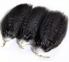 Pacote de 100g Extensões de Cabelo Humano com Micro Links Não Processados Duplamente Puxadas Kinky Straight Micro Argola Extensão de Cabelo Virgem
