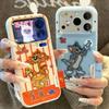 Cat and Mouse Embroidery Suitable for Apple 17 Mobile Phone Case 16promax Anti-drop 15Pro All-inclusive 13/14 Protective Case