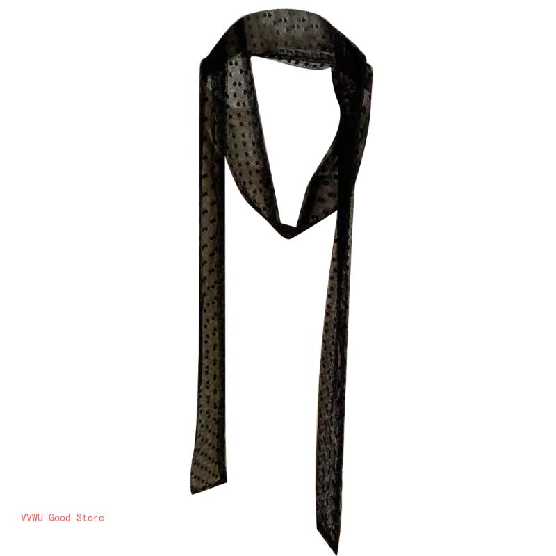 

Hair Scarf for Girl Narrow Lace Neck Scarf Elegant Neckwear Hand Tied Hair Wrap
