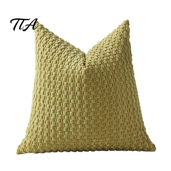 Three Dimensional Texture Pillowcase Corduroy Pillow Cover, Bubble Throw Solid Color Pillowcase, Decorative Sofa Cushion Cover Modern for Couch