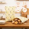 2Pcs Beeswax Bread Bags 13x17Inch Organic Beeswax Sourdough Bag with Zipper Large Capacity Food Preservation Bag for Kitchen