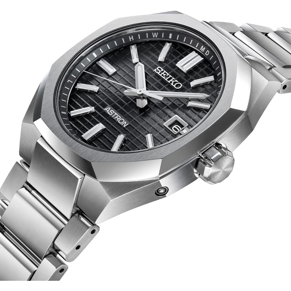 Seiko Astron NEXTER 3. Kolekcja Tytanowy Zegarek Solarny Sterowany Radiowo, Czarny, Srebrny, SBXY063, Męski, Lekki