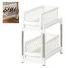 Double-layer Bathroom Organizer Sliding Under-sink Storage Rack Double-Layer Design Large Capacity Kitchen Shelf Strong Load-bearing Easy Assembly