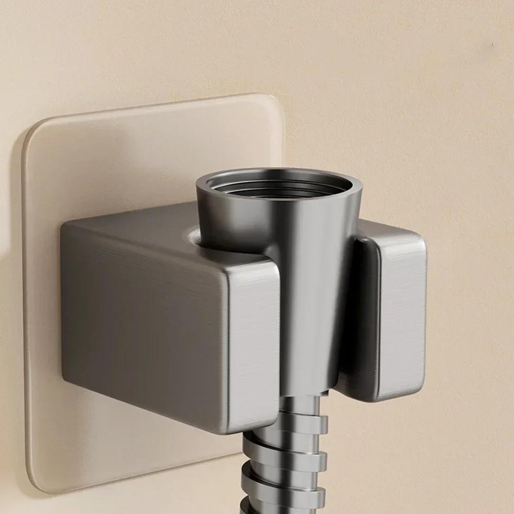 Verstellbare Duschhalterung Poliert Handbrausehalterung Stanzfrei Badezimmer Wandhalterung Halterung Befestigungszubehör