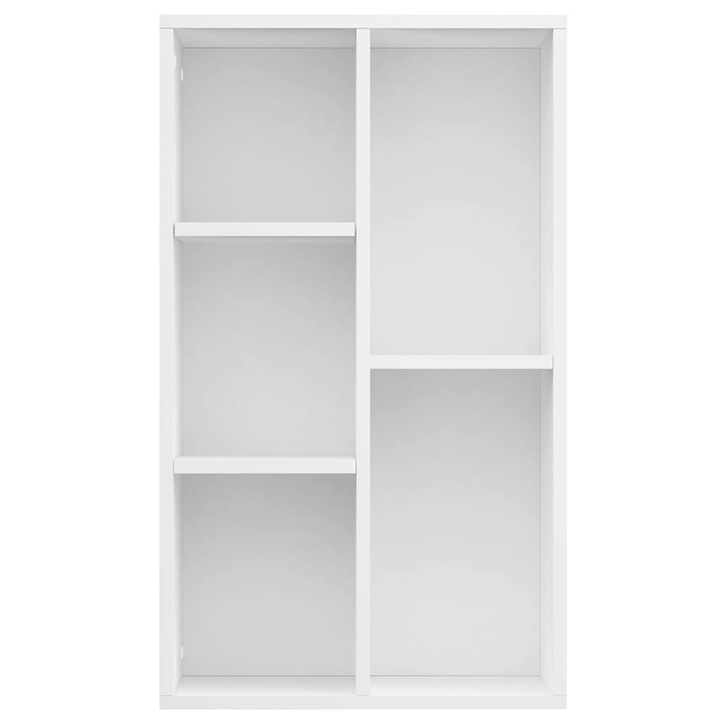 Bookshelf Sideboard White 50 X 25 X 80 Cm Engineered Wood
