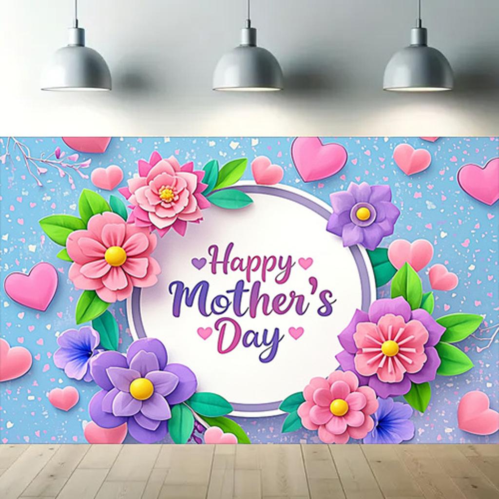 Photography Backdrop Love Rose Floral Mother's Day Anniversary Birthday Home Party Photo Background Prop